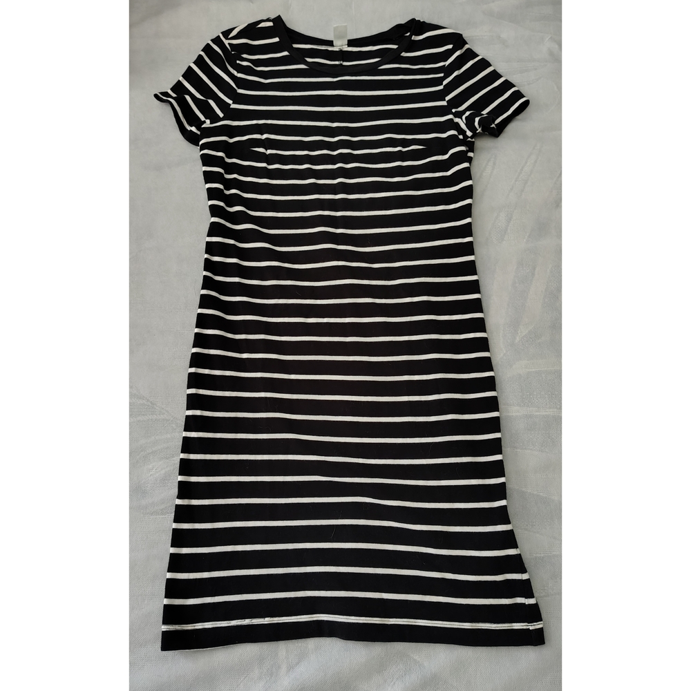 Black and White Striped Dress